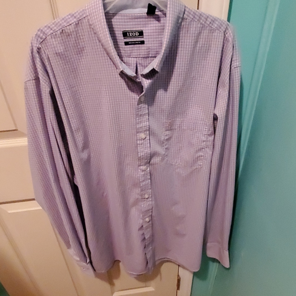 Izod non iron stretch long sleeve dress shirt